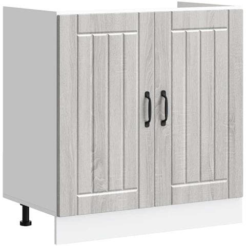 Mobile Base Lavello Lucca Grigio Sonoma In Legno Multistrato - Foto 1