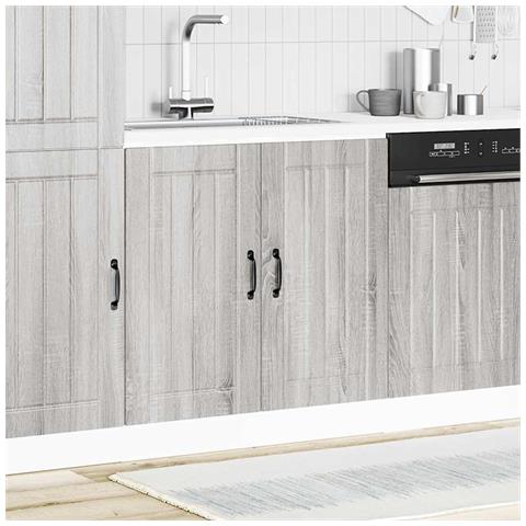 Mobile Base Lavello Lucca Grigio Sonoma In Legno Multistrato - Foto 2