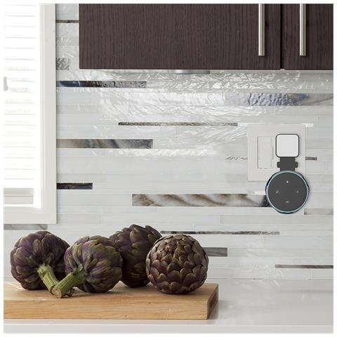 Dam Porta Spina  Per Amazon Echo Dot (gen 3) 18x4x10 Cm. Colore Nero - Foto 2