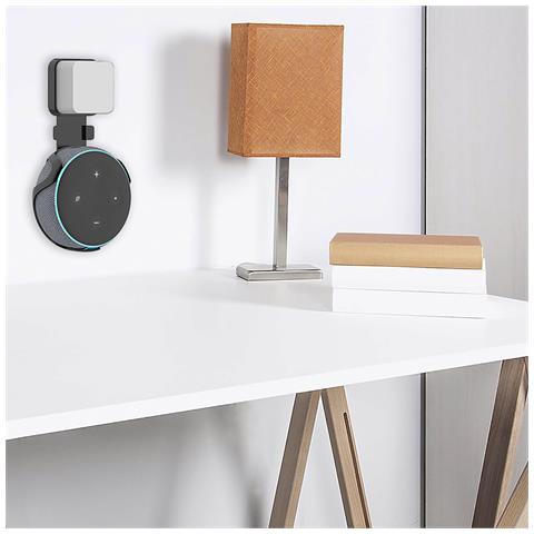 Dam Porta Spina  Per Amazon Echo Dot (gen 3) 18x4x10 Cm. Colore Nero - Foto 7
