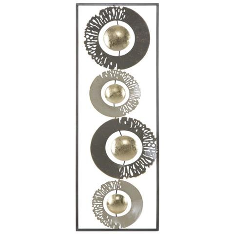 Decorazione In Metallo 3d Cerchi 14 - Multicolore - Metallo - 31x3x89,5 Cm - Foto 1