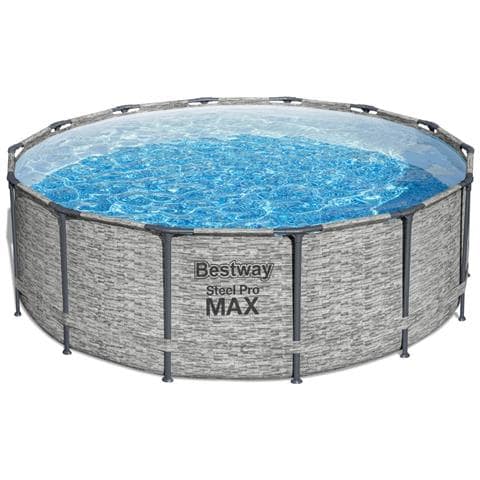 Piscina Fuori Terra - In Giro - 427x122 Cm - Grigio - Include Accessori Coordinati Cb29 - Foto 2
