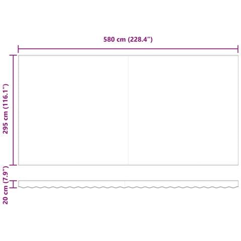 Tessuto di ricambio per tenda da sole per telaio 6x3 m Beige - Foto 8