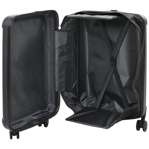 Valigia Pieghevole Morbida 20'' Nera 34x23x55.5 cm ABS - Foto 2