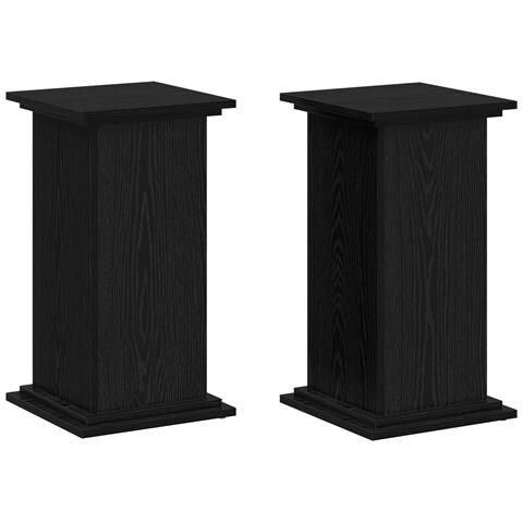 Supporto per Piante Rovere Nero 33x33x60 cm Legno Ingegnerizzato - Foto 1