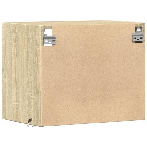 Comodini a Parete con luci LED 2 pz Rovere Sonoma - Foto 9