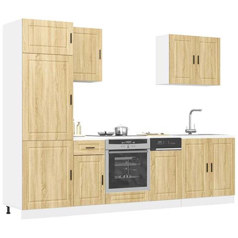 Set Mobili da Cucina 7 pz Kalmar Rovere Sonoma in Truciolato - Foto 2