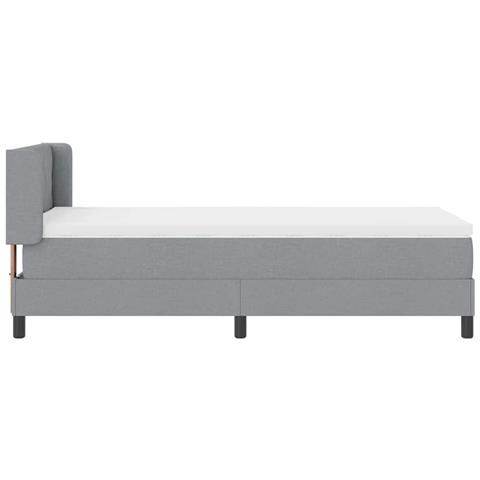 Letto box spring con materasso Grigio chiaro 90 x 200 cm - Foto 9