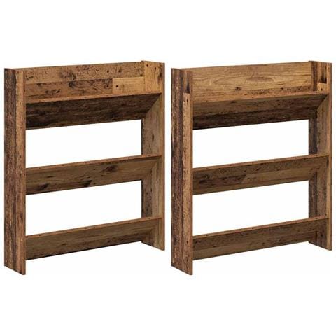 Armadi per scarpe da muro 2 pcs Legno vecchio Legno multistrato - Foto 1