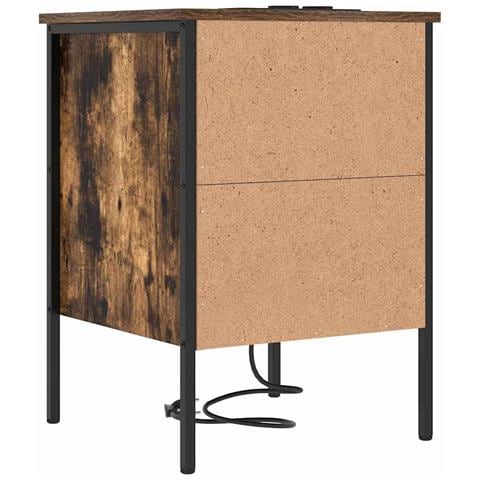 Mobiletti da Notte 2 pcs Rovere fumo 42 x 41 x 61 cm - Foto 9