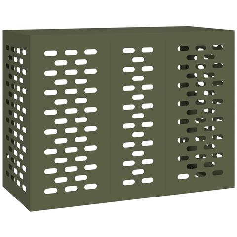 Copertura per Condizionatore d'Aria Verde Oliva 110x50x80 cm Acciaio - Foto 1