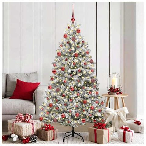Albero di Natale artificiale con 300 LED Verde e Bianco 180 cm - Foto 2