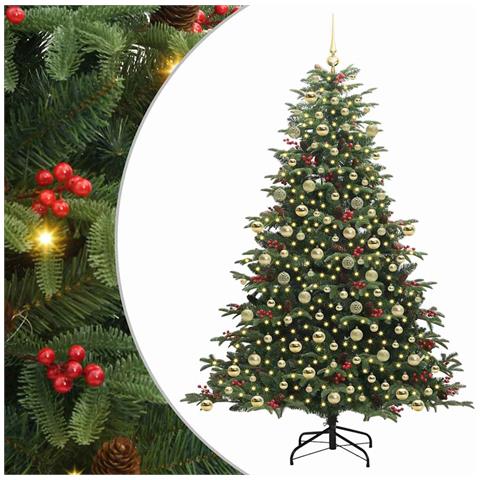 Albero di Natale artificiale con 300 LED Verde 210 cm - Foto 1