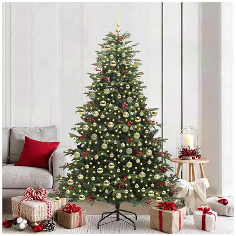 Albero di Natale artificiale con 300 LED Verde 210 cm - Foto 2