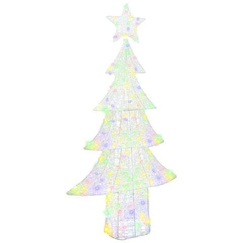 Albero di Natale con 240 LED Multicolore 180 cm Acrilico - Foto 1