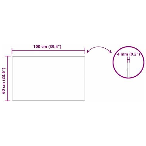Specchio da parete 100 x 60 cm vetro temperato - Foto 8