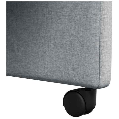 Sedie da Pranzo con Ruote 2 pcs Grigio chiaro 57 x 67 x 95 cm - Foto 9