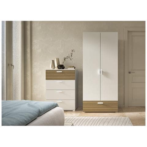 Salimbene - Cassettiera 4 Cassetti, 70x39x98h Cm Bianco - Foto 4