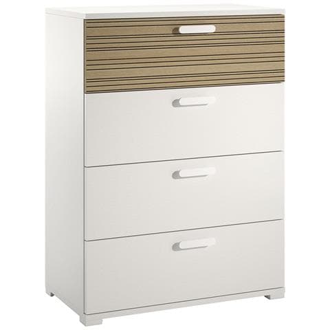 Salimbene - Cassettiera 4 Cassetti, 70x39x98h Cm Bianco - Foto 1