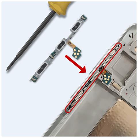 Nappo Power E Volume Di Ricambio Per Galaxy A36 Originale Cavo Flex, Blu - Foto 2