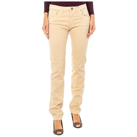 Pantaloni Elasticizzati Elasticizzati Con Basso Con Taglio Skinny Lwt010 Donna - Foto 1