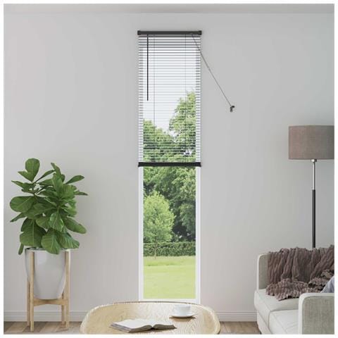 Tenda Veneziana Regolabile Grigio Argento 213 x 40 cm PVC - Foto 2