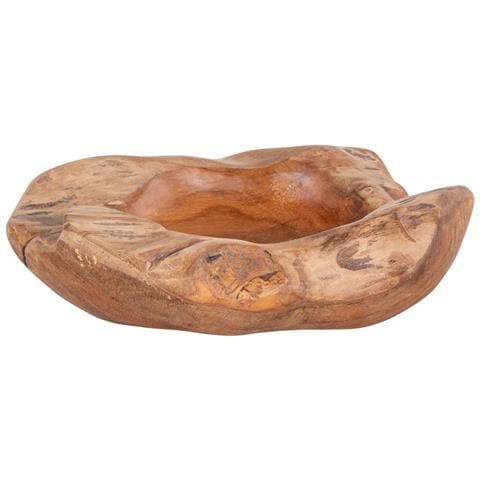 Ciotola Decorativa Rio In Teak Naturale Con Forma Organica Ø20x8 Cm - Foto 1