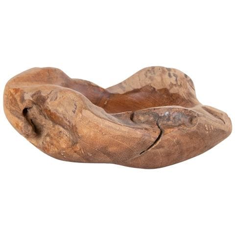 Ciotola Decorativa Rio In Teak Naturale Con Forma Organica Ø20x8 Cm - Foto 2