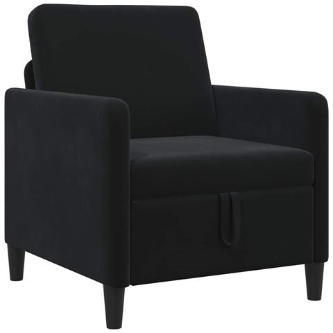 Divano con Storage Nero 72 x 78 x 87 cm Poliestere - Foto 1