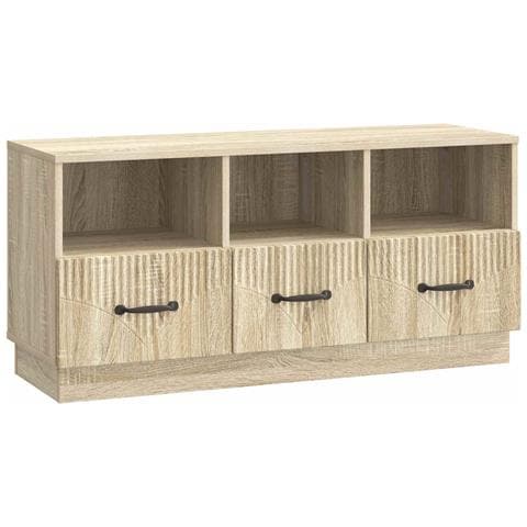 Mobile TV Rovere Sonoma 102 x 34,5 x 47 cm Legno ingegnerizzato - Foto 1
