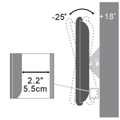 ICA-LCD 113-BK Supporto a Parete per Schermi LED / LCD / PLASMA 17-37'' Portata Max 35Kg - Foto 9