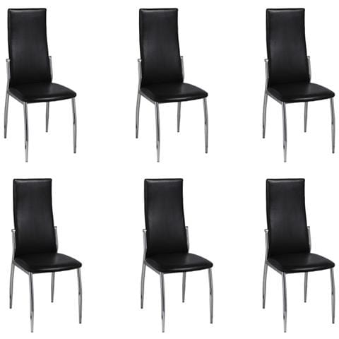 East West Furniture Set Sala Da Pranzo 3 Pezzi – Tavolo Rotondo E 2 Sedie In Pelle Nera, Legno Massello