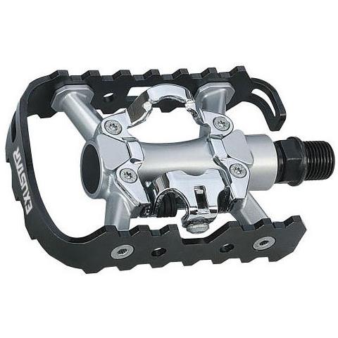 Pedali Doppia Funzione E-pm818-03 Mtb Cromo Black - Silver - Foto 1