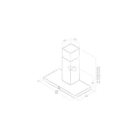 Cappa a Parete LOL IX /A / 90 Aspirante 90 cm Colore Inox - Foto 3