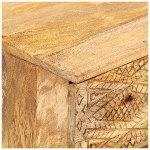 Mobile Porta TV in Legno Massello di Mango 110x30x40 cm - Foto 2