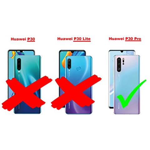 Custodia Compatibile Con Huawei P30 Pro In Rosso Mela - Coperchio Protettiva Con Chiusura Magnetica, Funzione Stand E Tasca Per Le Carte - Foto 2