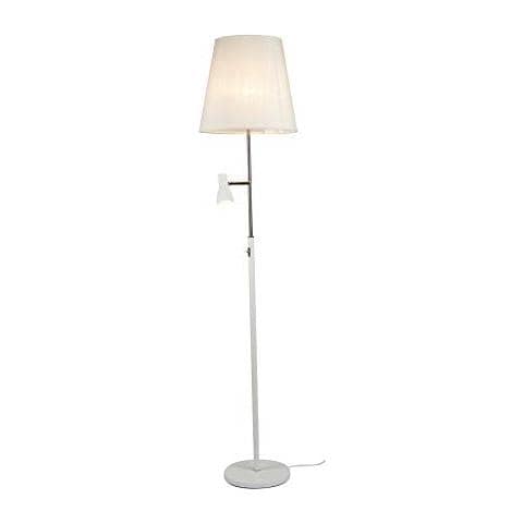 Belid Costello - Lampada Da Terra 2 Luci Bianco Opaco, Attacco E27 - Foto 1