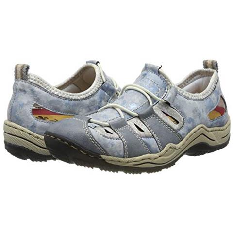 L0561-12, Scarpe Da Ginnastica Basse Donna, Blu (adriatico / Cielo / Silver Flower 12), 38 Ue - Foto 4