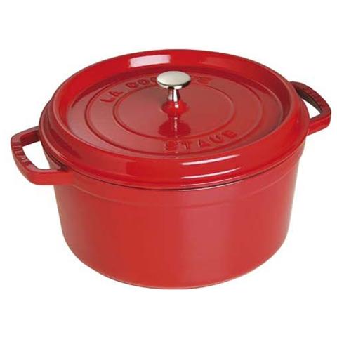 Cocotte in Ghisa con Coperchio Diametro 18 cm Colore Rosso - Foto 1