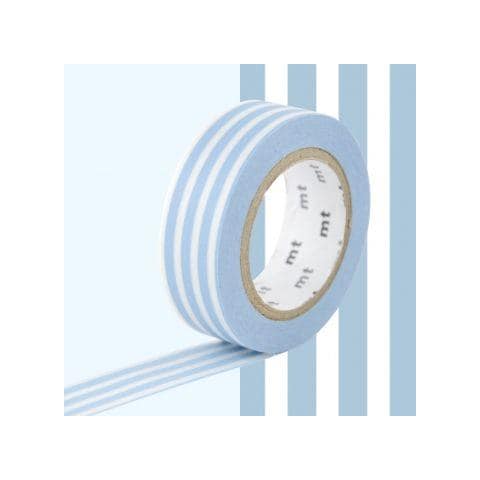 Nastro Adesivo Decorativo Linee - Blu Ghiaccio - 1,5 Cm X 7 M - Foto 1