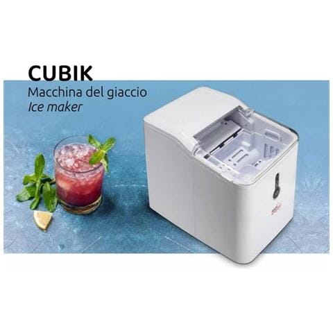 Fabbricatore di Ghiaccio Cubik Capacità Produzione 12 kg/ 24 ore Serbatoio 1.5 Litri Potenza 120 W Colore Bianco - Foto 7
