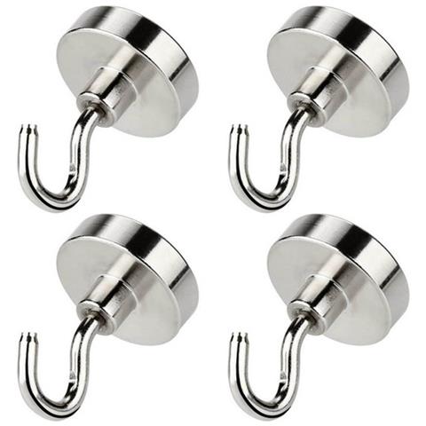 Gancio Magnetico, Confezione Da 4 Silver - Foto 1