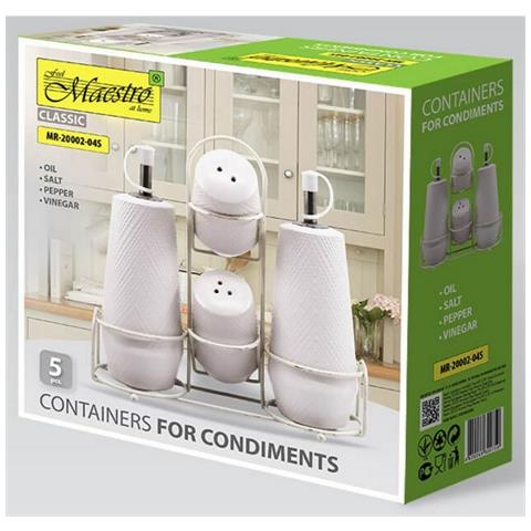 Set Sale E Pepe Feel Maestro Mr-20002-04cs Bianco Ceramica 5 Pezzi - Foto 2