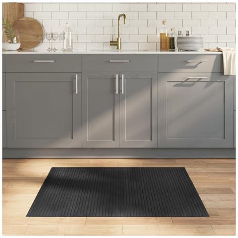 Tappeto Rettangolare Grigio 80x100 Cm In Bambù - Foto 1