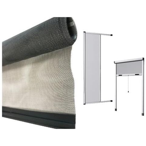 Rete Per Zanzariere In Fibra Di Vetro Completa Di Fettuccia Termosaldata Stop Inset - 100xh170 Cm Verticale - Foto 1