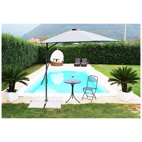 Ombrellone Da Giardino 2,5x2,5 Mt Con Mantovana E Antivento Middle Size - Foto 2