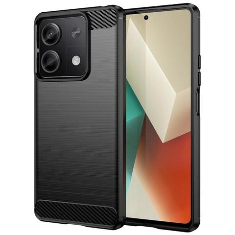 Custodia B-case Tpu Silicone Cover Case Per Xiaomi Redmi Note 13 Pro 4g Carbon Metal Black - Foto 1