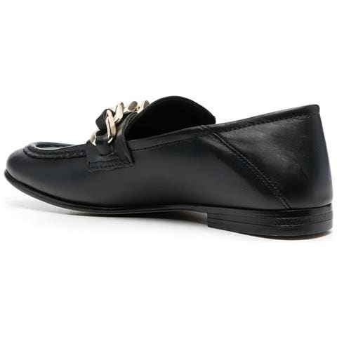 Chain Loafer Mocassino Pelle Scarpe Donna Nero Eu 37, Fw0fw06843 Bds - Foto 3