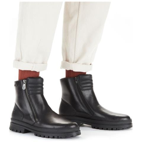 Black Casual Closed Ladies Mid Height Boots Stivaletti Pelle Scarpe Donna Nero Eu 37, Z5452-00 - Foto 2