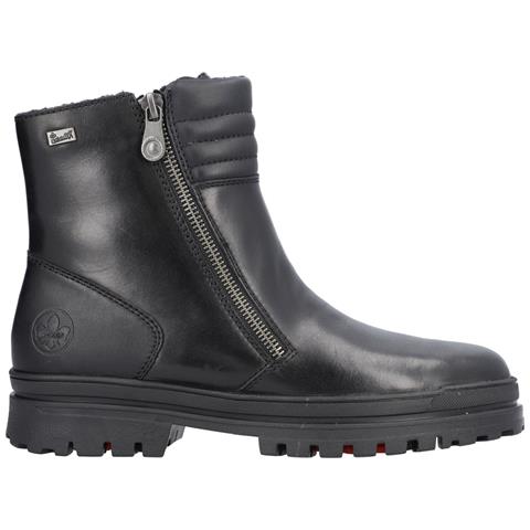 Black Casual Closed Ladies Mid Height Boots Stivaletti Pelle Scarpe Donna Nero Eu 37, Z5452-00 - Foto 3